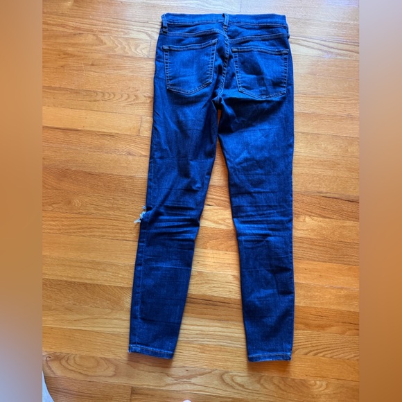 Free People classic Blue Distressed Women's skinny Jeans - Picture 7 of 9